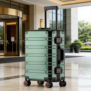<span class=keywords><strong>Valise</strong></span> de voyage à coque rigide en alliage d'aluminium-magnésium, nouveau design, avec serrure TSA 360° °   <span class=keywords><strong>Valise</strong></span> <span class=keywords><strong>cabine</strong></span> en métal avec roulettes pivotantes - Product Image 1