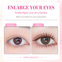 Cils autocollants sans colle à 10 rangées, courbure C, réutilisables, longue durée, pré-collés, pas besoin de colle, faux cils