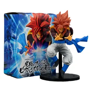 21cm Drag-on Ball Anime Figure Son Goku Gogeta Combined Big Bang Kamehameha Super Saiyan 4 PVC Action Figure Model Toy Kid Gift