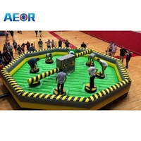 Wipeout gonflable parcours d'obstacles jeu d'effondrement gonflable machine à obstacles rotatifs Juegos Inflables