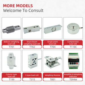 Sensor de fuerza de celda de carga, capacidad 701 de 5-500kg, tipo fuelle - Product Image 6