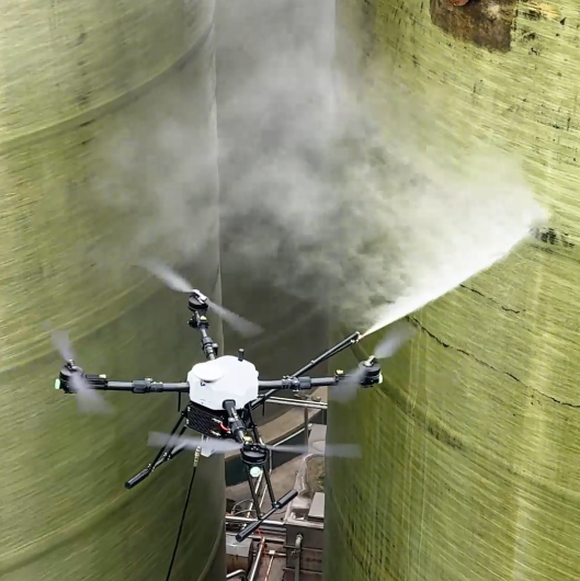 JIUSI D15R Washing Drone High Pressure Cleaning Drone 100m Building Tethered Washing Drone for Industrial Storage Tanks