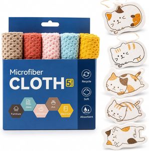 Paños de Limpieza de Microfibra Absorbentes de 300GSM Personalizados OEM, Paño de Cocina Reutilizable, Toalla de Microfibra de 30*30cm al por Mayor - Product Image 1