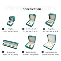 HLB Factory Coffret d'Emballage de Bijoux Cadeau Unique avec Logo Rouge Blanc Vert Luxe Personnalisé en Cuir PU – Ensemble d'Emballage pour Bijoux