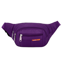 Sac banane unisexe multifonctionnel en tissu Oxford imperméable avec fermeture éclair, grande capacité, pour le sport et les activités professionnelles, idéal pour la course à pied