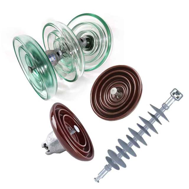 Aisladores Electrico 11kV 33kV Disc Insulator High Voltage Glass Porcelain Composite Polymer Suspension Insulators