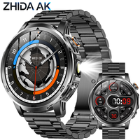 Montre connectée sportive pour homme 2026 AK95, tracker d'activité extérieur avec batterie 1000 mAh, moniteur de fréquence cardiaque, étanche IP68, appels Bluetooth, OEM