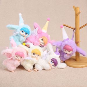 Conejo de Peluche con Orejas Largas en Posición Recostada para Princesa, Colgante con Alas, Cara de Vinilo, Ojos de Estrella, Lindo y Divertido, Regalo de Cumpleaños Antiestrés - Product Image 1