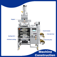 Machine d'emballage automatique de sachets de granulés de millet 10g sucre, sel, levure sèche en poudre, sésame scellage 4 côtés