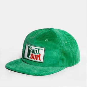 Gorras Personalizadas con Parche Bordado Verde sin Estructura, Gorras de 5 Paneles de Pana con Cierre a Presión - Product Image 3