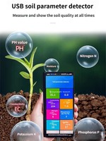 Testeur de sol haut de gamme 8-en-1 avec pH-mètre, conductimètre 5 broches, détection de la fertilité NPK, de la température et de l'humidité pour usage agricole
