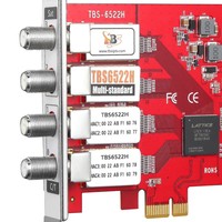 Tarjeta Sintonizadora PCI-E TBS6522H Digital de Alta Definición Multi-Estándar (2SAT+ 2Ter/Cable) para Solución de Streaming de IPTV Headend