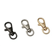 Mousqueton pivotant de 10 mm pour porte-clés, fermoir mousqueton, connecteur d'anneau de clé fendu pour sac, ceinture, chaînes de chien, fabrication de bijoux DIY