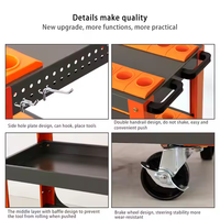 OEM/ODM Armoires à outils CNC professionnelles Nouveau design Personnalisable RED CNC Tool Wagon Chariots à outils professionnels