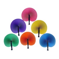 Éventail pliant artisanal en papier et plastique multicolore, en forme de fleur et de cœur, pour décoration de fête, anniversaire, mariage, artisanat, Chine