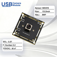 Módulo de Cámara USB IMX319 de 8MP, Sensor Exmor RS Apilado BSI con Enfoque Automático Rápido PDAF para Escáner de Documentos y Reconocimiento Facial