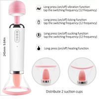 3-in-1 Power Wand AV Vibrator Nippel-Klitoris-Saugvibrator mit Heizfunktion Zungen-Leck-Klitoris-Stimulator Sexspielzeug für Frauen Shop%