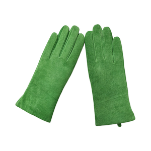 <span class=keywords><strong>Gants</strong></span> en cuir suédé fin doux de ventes élevées pour les femmes couleur beige avec doublure en cachemire robe d'hiver chaude pour le sport - Product Image 4