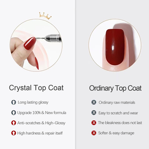<strong>Nail</strong> Supplier Private Label No Wipe UV Gel Base Coat <strong>Glitter</strong> Silver Crystal Diamond Glossy <strong>Polish</strong> - Product Image 5