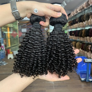 Paquets <span class=keywords><strong>de</strong></span> cheveux alignés avec des cuticules bouclées crépues 100% cheveux humains, tissage <span class=keywords><strong>de</strong></span> cheveux frisés <span class=keywords><strong>afro</strong></span> vierges non traités à double tirage - Product Image 2