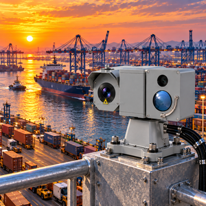 Caméra de surveillance portuaire longue portée à prix d'usine pour la surveillance des zones portuaires restreintes, système thermique PTZ - Product Image 1