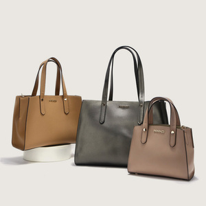 Bolso pequeño con logotipo personalizado para Mujer, bolsa de mano con cremallera de Cuero sintético vegano, ZB517 - Product Image 1