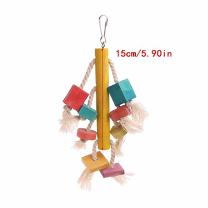 Kleurrijke Papegaai Speelgoed Ara Opknoping Acryl Met Bells Beten Kauwen Op Kooien Kaketoe Stand Rack Swing Vogel Speelgoed - Product Image 3