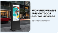 75 "43" 55 pouces écran tactile intérieur Lcd écrans de publicité extérieure Totem Kiosque LED affichage écran de signalisation numérique et écrans
