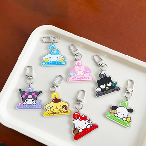 Custom Cartoon Friends Student Small Gift <b>Keychain</b> with UV Printing Acrylic Pendant Fashion Trend Souvenir - Product Image 1