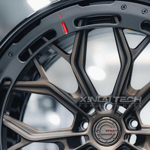 ล้อฟอร์จ XINLAI แบบกำหนดเอง สี Gunmetal ลายตาข่ายเรขาคณิต ขอบลึก 2 ชิ้น ขนาด 18-22 นิ้ว สำหรับ BMW M3 M4 M5 และ Mercedes-Benz C63 E63 - Product Image 5