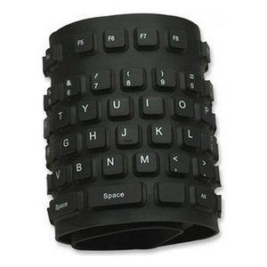 Clavier d'ordinateur flexible en silicone filaire noir IDATA KB R109L - Product Image 4