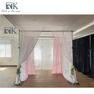 Adjustable Aluminum Pipe and Drape <b>Backdrop</b> <b>Stand</b> Wedding Ceremony Frame - Product Image 2