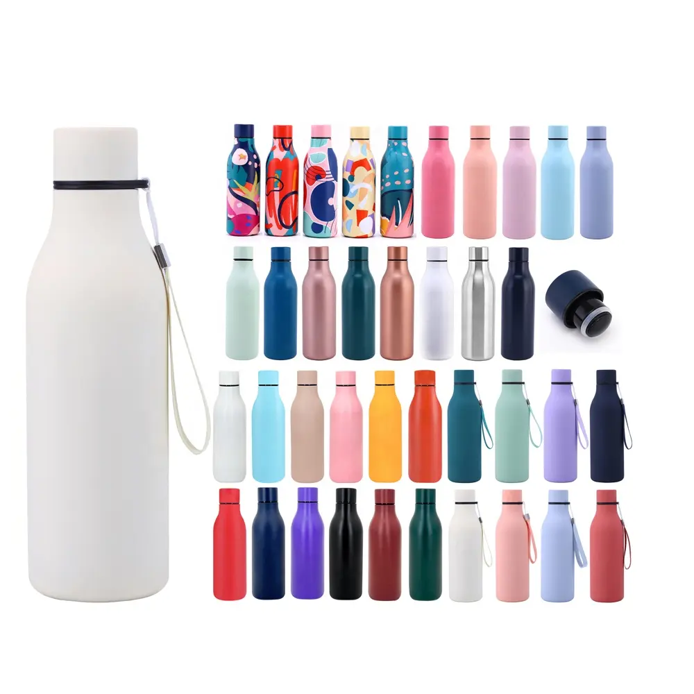 Beauchy productos más vendidos en EE. UU. 2024 550ml nuevo diseño de doble pared con aislamiento al vacío 18/8 botella de agua de acero inoxidable