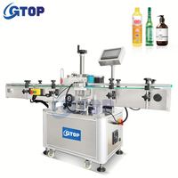 Automatische Etikettiermaschine für Doppelseitige Flaschenetikettierung, Runde Flaschen-Aufkleberetikettierung mit Datumsdrucker