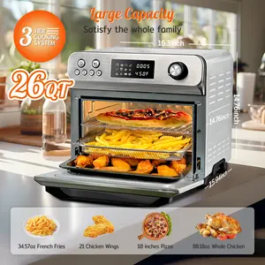 Mechanical Control Countertop Air Fryer Oven Convection Dehydrator With Overheat Protection Kitchen Hotel Use Includes Accessory