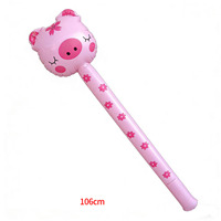 Jouets gonflables en PVC, animaux de dessin animé sur longues tiges, pour enfants, pour stands de rue, bâtons gonflables promotionnels, ballons gonflables animaux