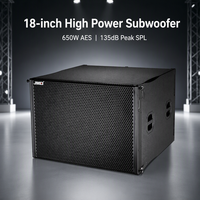 RAS-210B Subwoofer Pasif 18 Inch 650W AES 8 Ohm 101dB Speaker Frekuensi Rendah untuk Sistem PA Profesional