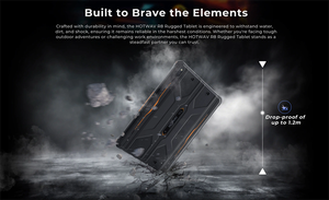 Tablette robuste HOTWAV R8, batterie massive de 10 800 mAh, Android 14, écran HD+ de 10,1 pouces, 4 Go de RAM, 128 Go de stockage, appareil photo 13 MP, tablette PC 4G mondiale - Product Image 6