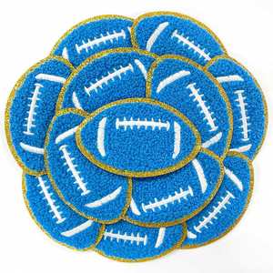 Nouvelle Patch Brodé en Chenille à Bords Pailletés Thermocollant, Motif Softball Bleu, pour Décoration de Chapeaux et Sweats à Capuche - Product Image 4