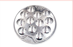 Plateau de cuisson en acier inoxydable, <span class=keywords><strong>12</strong></span> <span class=keywords><strong>trous</strong></span>, assiette <span class=keywords><strong>à</strong></span> carillons, plat <span class=keywords><strong>à</strong></span> Escargot torréfié conque <span class=keywords><strong>à</strong></span> vis, vente en gros 1 pièce - Product Image 6