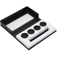 Palette à paupières vide en carton écologique imperméable haut de gamme, étui magnétique, emballage cosmétique pour fards à paupières, PVC