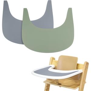 Napperon de <span class=keywords><strong>chaise</strong></span> <span class=keywords><strong>haute</strong></span> en silicone de qualité alimentaire facile à nettoyer et pliable pour Tripp <span class=keywords><strong>Trapp</strong></span> avec options de couleur vert gris - Product Image 1
