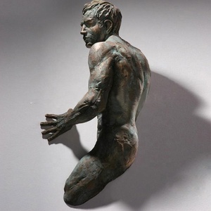 ประติมากรรมติดผนังรูปคนทรงเรขาคณิต ทำจากไฟเบอร์กลาส ขนาดเท่าคนจริง สำหรับตกแต่งสไตล์ศิลปะสมัยใหม่ - Product Image 6