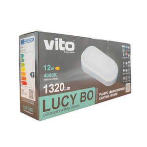 Plafonnier ovale LED extérieur Vito Lucy Bo 12W 4000K IP65 blanc naturel - Product Image 2
