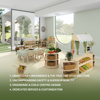 Hikeylove Mobilier Montessori pour garderie, ensemble de jeu de cuisine en bois pour enfants d'âge préscolaire, jeu de simulation de cuisine pour la maternelle, jeu de rôle