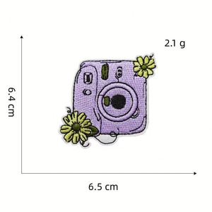 Popular Custom Embroidered Canvas Beads Eco-Friendly Iron-on <b>Purple</b> Series Patches for Clothing Suitcases Bags <b>Hats</b> - Product Image 3