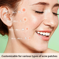 36 Patchs Cœur Étoile Hydrocolloïdes Forme Facile à Décoller Patch Anti-Acné avec Bande Détachable