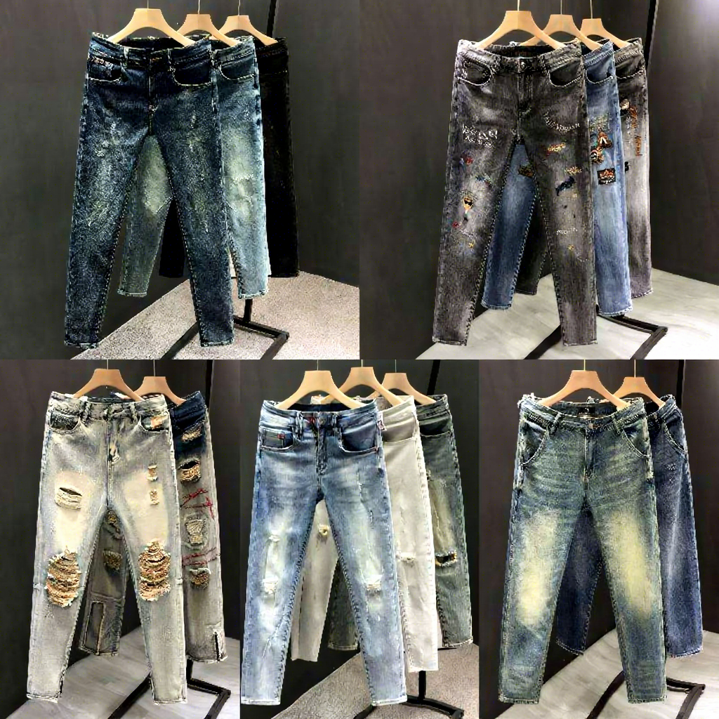 Custom Men Destroyed Jeans - High Quality & Trendy
