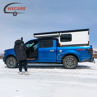 WECARE Mini camping-car amovible pour pick-up, caravane pliante avec lit et cuisine pour pick-up double cabine, camping en plein air