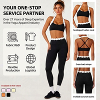 Fabricant de vêtements de yoga en marque blanche : Soutien-gorge croisé premium ultra doux, tenues de fitness et de Pilates, vêtements d'entraînement contrastés